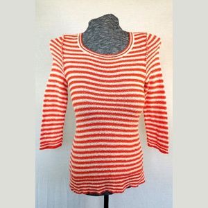 Anthropologie HWR Monogram Striped Sweater Medium